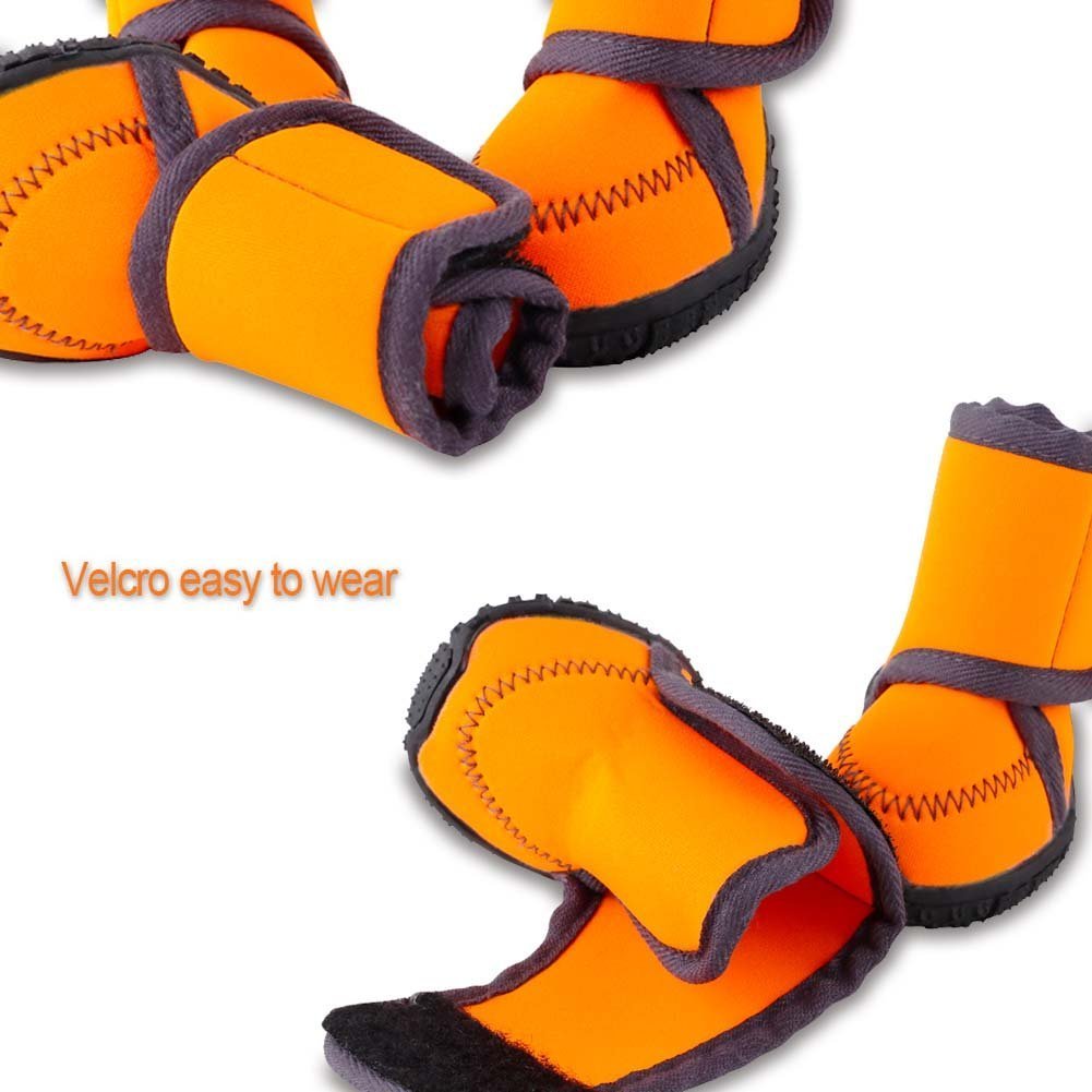 HaveGet Waterproof Dog Shoes Adjustable Straps and Rugged AntiSlip