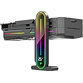 GPERHUAN ARGB GPU Support Bracket, Universal GPU Bracket with Temperature Display, Graphics Video Card Brace with Height Adjustable