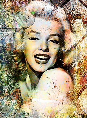 Van Eyck Marilyn Monroe Painting Prints on Canvas Art Picture Wall Art for Living Home Decoration(24x36 inch unframed,multi2)