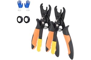 Air Hose Connector Removal Tool, Push Fit Air Line Disconnect Tool for 1/4”, 5/16”, 3/8”, 1/2”, Reduces Hand Strain When Remo