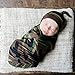 2Pcs Newborn Infant Baby Swaddle Blanket Sleeping Swaddle Muslin Wrap+ Headbands (Camouflage)