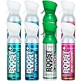 Boost Oxygen 5 Liter Canister for Respiratory Support Includes 2 Natural, 2 Peppermint, 2 Menthol Eucalyptus, and 2 Pink Grapefruit (8 Pack)