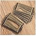 ISKYBOB 24 Pack Antique Label Holder Metal Name Card Frame for Furniture Cabinet Drawer Case,Bronze Color