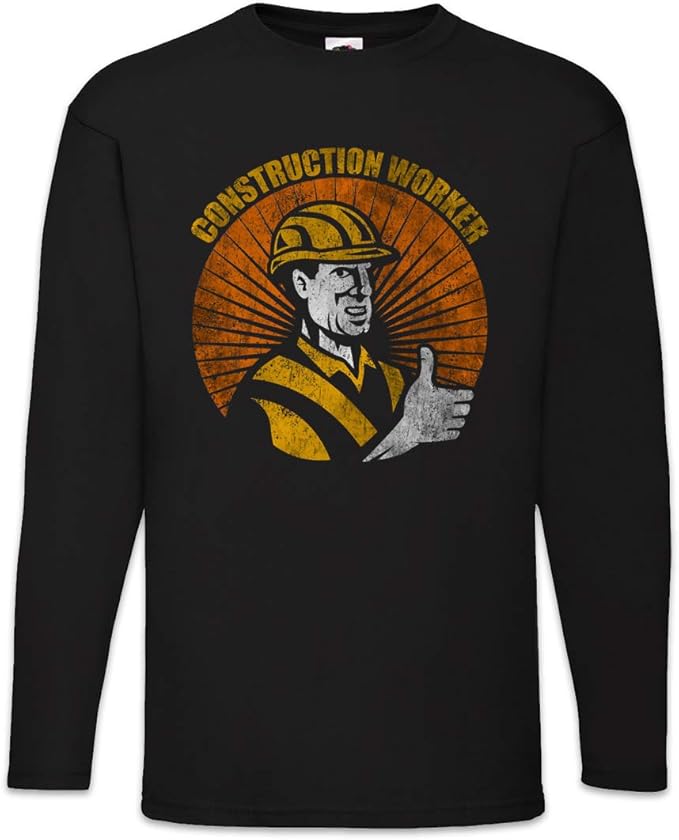 Urban Backwoods Construction Worker II Long Sleeve TShirt Black Size