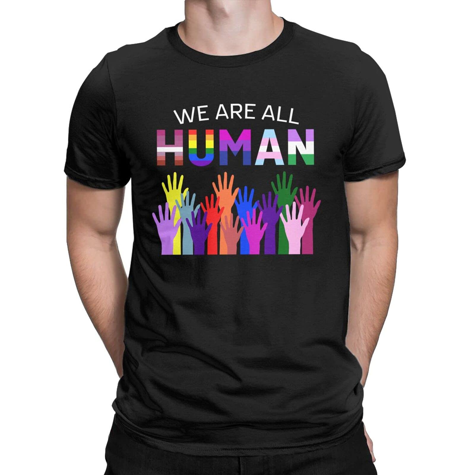 LGBT Gay Rights Pride Ally Gift Funny T-Shirt We are All Human Tops Tees for Men
