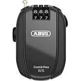 ABUS Combiflex Cable Lock - Lock for securing skis, Helmet, pram and Luggage - Trip 65-65 cm Long - 3 mm Thick - with Number Code - Black