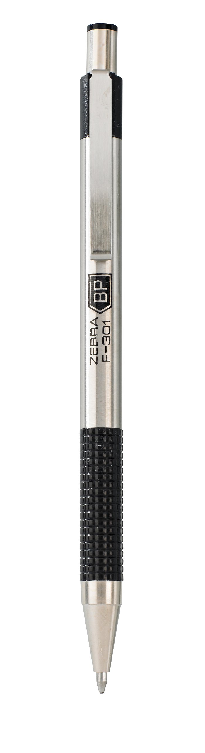 Zebra Pens F-301 1 mm Stainless Steel Ballpoint Pen - Black (Pack of 2), 1050