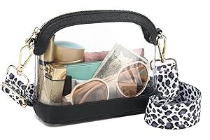 LOXOMU Clear Purse for Women - Small See Through Crossbody Bag for Stadiums, Concerts & Sports