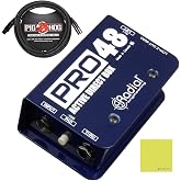 Radial Pro48 Bundle, Active Direct Box with Cable and Cloth | 40kHz, 20Hz, Studio &amp; Stage Audio Gear, For Recording &amp; Live Use, Clean Instrument-to-Console Feed, Ideal for Stage &amp; Studio