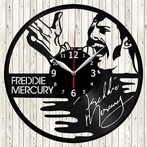 Freddie Mercury Rock Band Queen Vinyl Record Wall Clock Decor Handmade Unique Original Gift