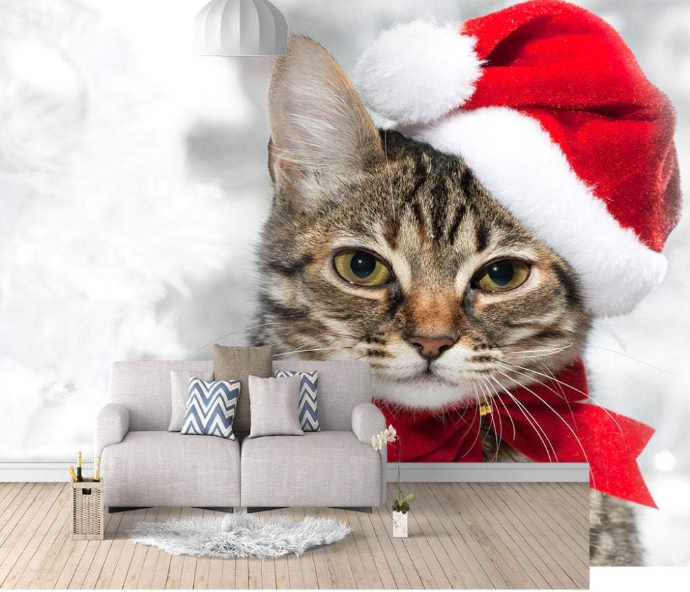 Christmas DIY Wall MuralsChristmas catHome Decor Art Wall Mural