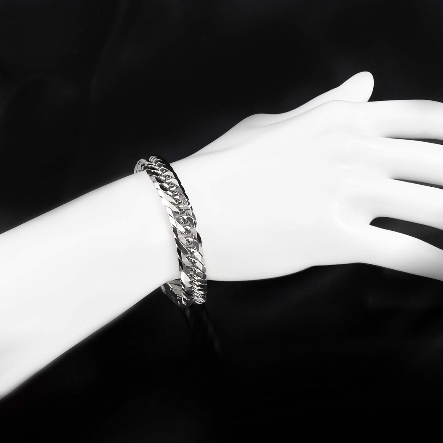 Amazon Pt850 プラチナ850 喜平ブレスレット 8面カットトリプル 50g cm 造幣局検定マーク 刻印入り ユニセックス 喜平 チェーン ブレスレット 通販