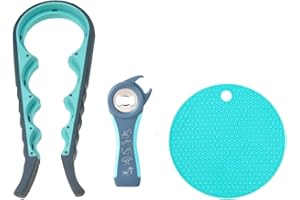 GZLT Jar Opener for Weak Hands,Jar Opener for Seniors with Arthritis, Jar Opener Gripper Pad (Blue)