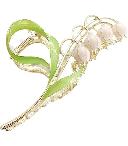 Amazon.com : 1PC Pink Lily of The Valley Flower Hair Clips  display picture 1