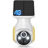FameVibe 1080p Security Camera Wireless with Solar Panel, AI Human Detection, 2-Way Audio, Color Night Vision, Cloud Storage (Sold Separately), Indoor/Outdoor Surveillance Bullet Cam