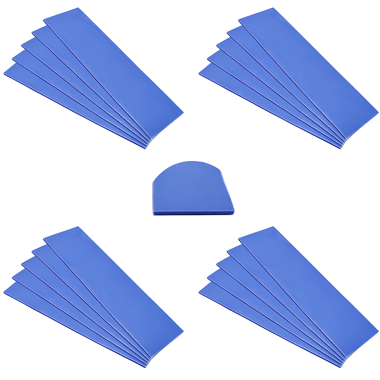 CTRICALVER Thermal Conductive Silicone Pads, Thickness 1.0mm Silicone Cooling Pad Set for SSD CPU GPU LED IC Chipset Cooling (Blue,20 pcs)