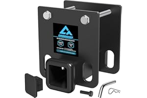 CROSSHIP RV Bumper 2-Inch Hitch Receiver - Fits 4-Inch Beam & 3500 LBS Capacity - Helps RV Connect Bike Racks, Cargo Carriers