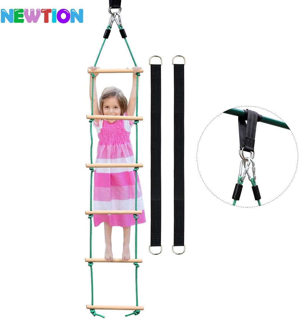 Newtion Wooden Rope Ladder Sports Rope Swing Climbing Playground