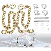 MEPARERI Ultimate Connection 5th Wheel Trailer Safety Chains with Hooks,Safety Chain Kit,24,000 lbs