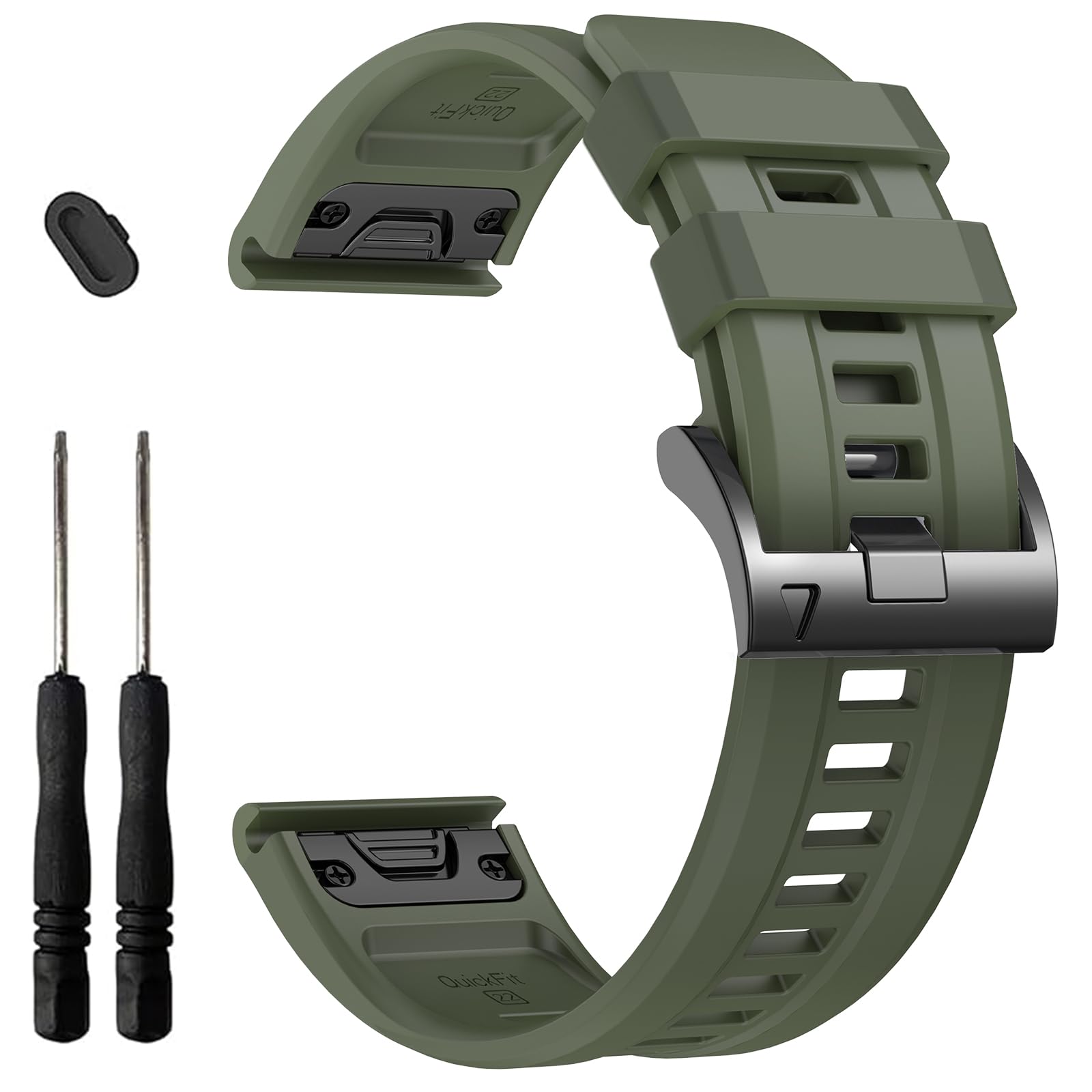 EZMVZKU 26mm Watch Straps Compatible with Garmin Fenix 8 AMOLED 51mm/7X Pro/7X/6X Pro/6X/5X Plus/5X, QuickFit Sport Silicone Watchband Replacement for Enduro 3/2/Descent Mk3i 51mm/Mk2i/Epix Pro 51mm