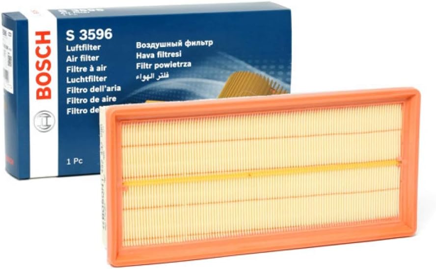 Bosch S3596 Car Air Filter - Separates Particles from the Air Intake - Moisture-resistant plus High Tensile Strength