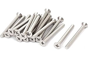 STILL AWAKE 30 Pcs M4-0.7x70mm Flat Head Machine Screws, Phillips Cross Screw, Phillips Drive，304 Stainless Steel, Fasteners Bolts，Countersunk Machine Screws