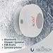 Abco Tech Water Resistant Wireless Bluetooth Shower Speaker with Suction Cup and Hands-Free Speakerphone, White