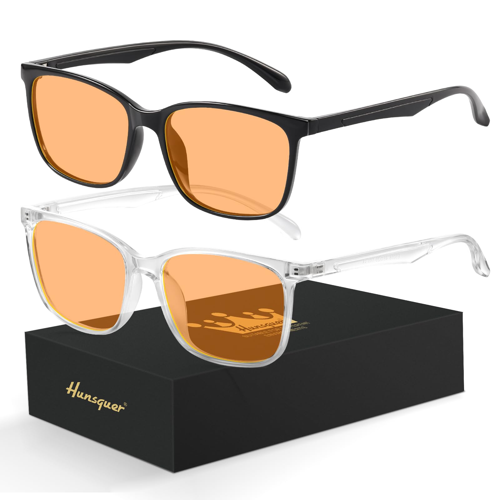 Photo 1 of hunsquer Blue Light Glasses for Women Blue Light Blocking Glasses Men Computer Gaming Blue Screen Glasses Mens Blue Light Blocker Glasses