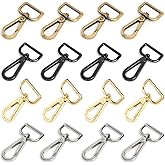 Swivel Clasps 1" D Ring Lobster Clasp Claw for Strap Push Gate Lanyard Swivel Snap Hook Clips(Assorted Color, 16 pcs