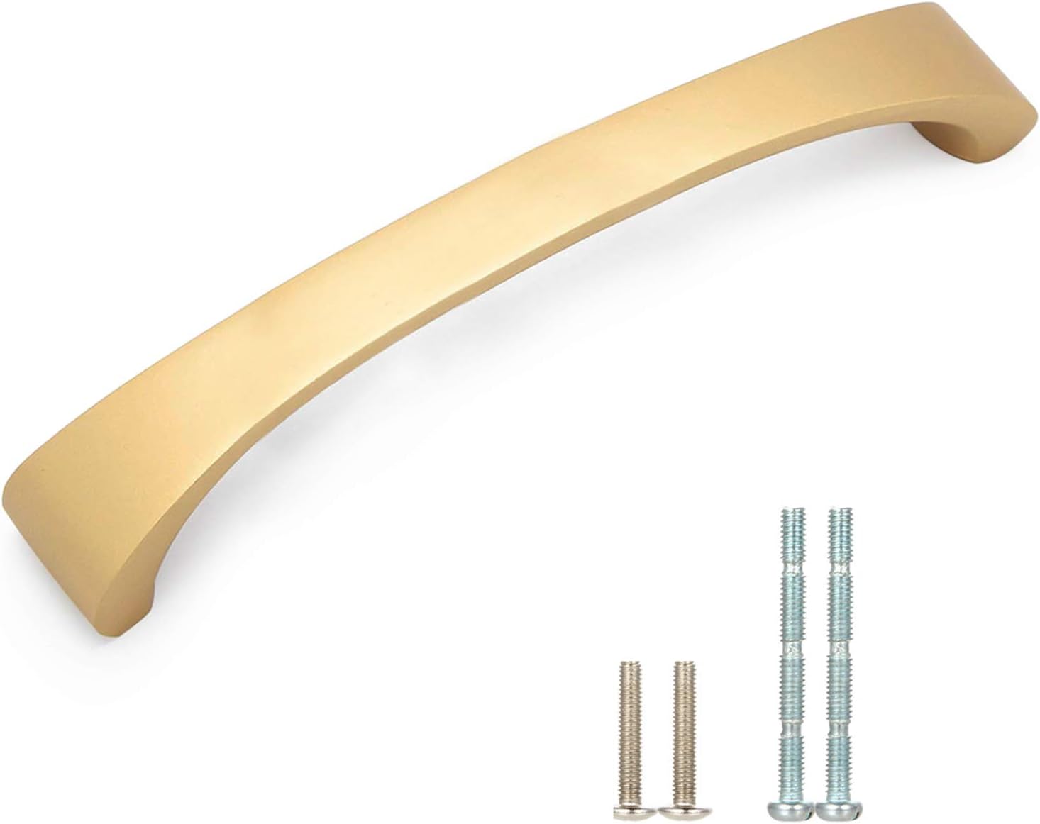 WEAVERBIRD Gold Kitchen Handles 4PCS/10PCS Arch Cabinet Handles Hole Center 96mm (3-3/4'') /128mm(5''), 10 Packs-gold