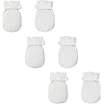Newborn Baby No Scratch Mittens Stay On, 100% Cotton Breathable, Adjustable Infant Gloves for Baby Boys Girls Mittens