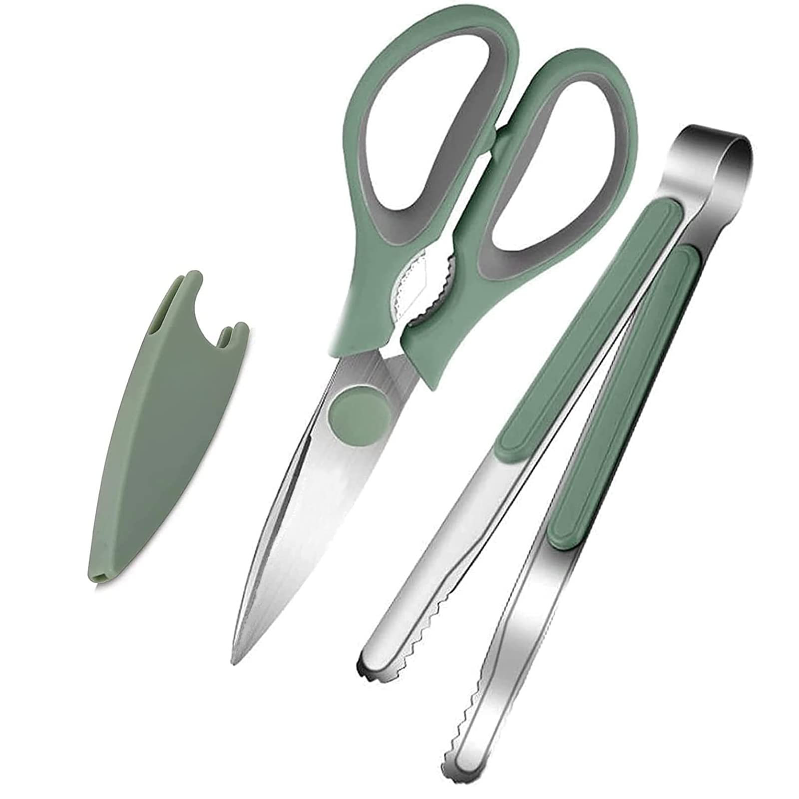 Heavy Duty Kitchen Scissors, Sharp Kitchen Cooking Scissors, Multifunction Stainless Steel Utility Food Scissors Set for Chicken Meat Fish Poultry Vegetables Nuts Household Necessity