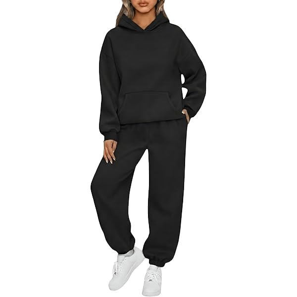 Jogging Femme Ensemble Ensemble Survêtement Femme - Sweat à Capuche + Pantalon Jogging, Coupe Color Block, Matières Douces, Pour Sport, Maison, Décontracté Tenue Sport Confortable Maison