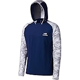 BASSDASH Men’s UPF 50 Performance Fishing Shirt Cooling Hoodie Camo Long Sleeve FS17M
