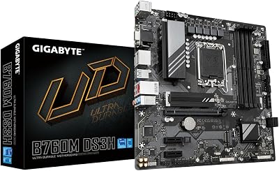 Gigabyte B760M DS3H Motherboard Intel 14th Gen DDR5 PCIe 4.0 M.2 2.5GbE LAN
