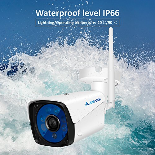 Anakk Wireless WiFi Security Camera 720P Home Surveillance IP Camera with Night Vision Motion Detection 3.6mm Lens Outdoor IP66 Waterproof SD Card Slot - Thumbnail 3