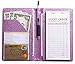 Mymazn Server Book for Waitress Waiter Book Cute Bling Waitstaff Organizer Fit Apron (Pink Purple)