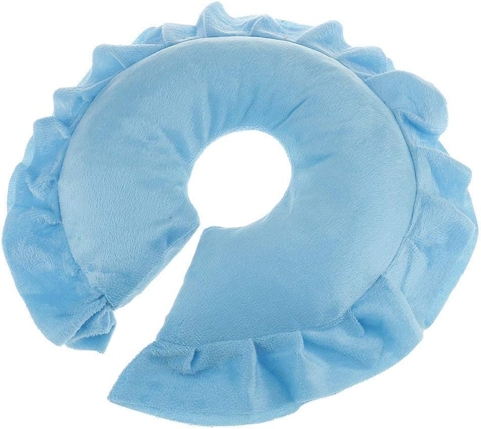 U Shaped Neck Support Cushion Soft Spa Salon Massage Table Cradle Face Pillow Neck Head Cushion Travel Flight Neck Pad - Sky Blue: Garden & Outdoor