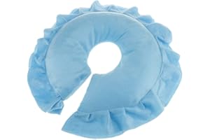 FRECI U Shaped Neck Support Cushion Soft Spa Salon Massage Table Cradle Face Pillow Neck Head Cushion Travel Flight Neck Pad - Sky Blue