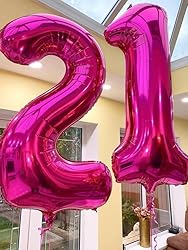 Hot Pink Number 3 Balloon 40 Inch, 3 Balloon