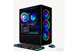 STGAubron Gaming PC Desktop Computer, AMD Ryzen 5 2600 up to 3.9G, GeForce RTX 2060 6G, 16G DDR4, 512G SSD, 600M WiFi, BT 5.0, RGB Fan x4, Windows 11 Home