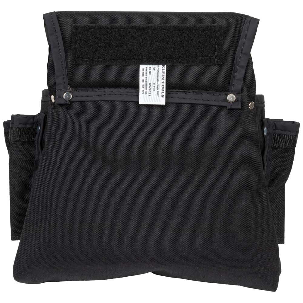 Klein Tools 5719 Tool Pouch, PowerLine Series Utility Pouch Fits Tool Belts up to 2.5-Inch, Strong Rivet Reinforced Stitching, 18-Pocket