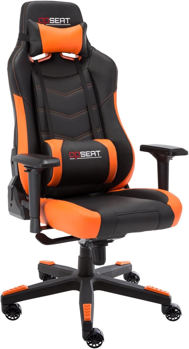 OPSEAT Grandmaster Series 2018 Computer Gaming Chair Racing Seat PC Gaming Desk Office Chair - Orange