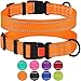 CollarDirect Reflective Dog Collar for a Small, Medium, Large Dog or Puppy with a Quick Release Buckle - Boy and Girl - Nylon Suitable for Swimming (18-26 Inch, Orange)