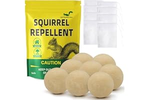 Ksqurelnb Squirrel Repellent Outdoor, Chipmunk Repellent Outdoor, Squirrel Deterrent, Chipmunk Repellent for Plants, Keep Squirrels Away, Mint Squirrel Repellents for Attic,Get rid of squirrels-8P