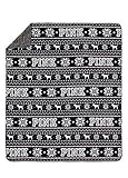 HUGE VICTORIA SECRET REVERSABLE BLANKET - PINK DOG AND SNOWFLAKE BLACK