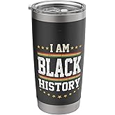 I Am Black History Month Graphic Stainless Steel Insulated Tumbler