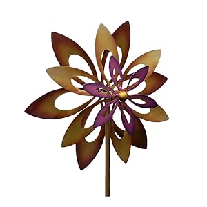 Home Locomotion 10016772 Koehler Home Decor Dancing Sunflower Windmill Garden Spinner, Multicolor