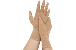 GENERIC Premium Bamboo Gloves Fingerless Compression Wrap for Hand Pain and Osteoarthritis Men and Women