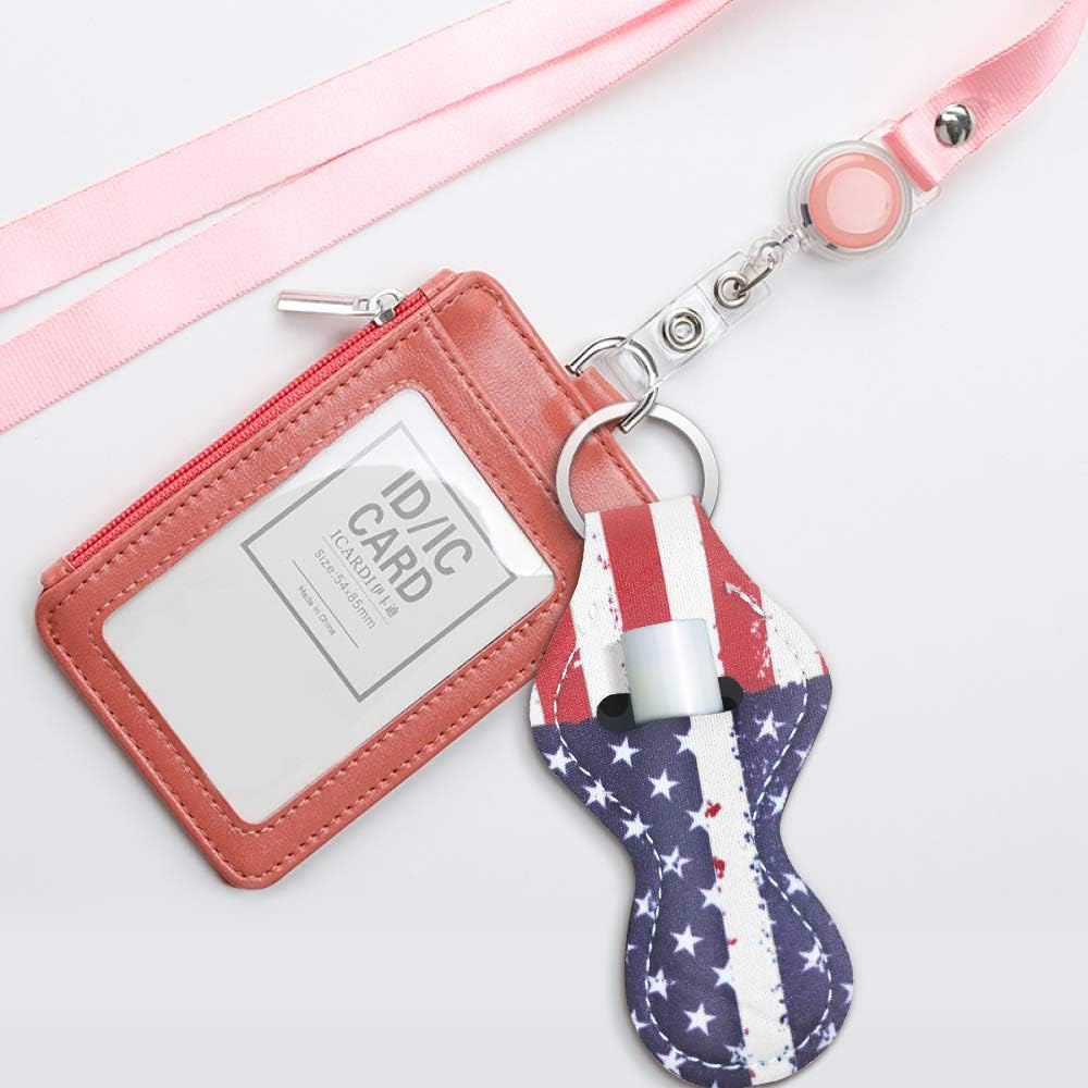 Chapstick Holder Keychain - Wristlet Keychain Cute Keychains For Women Keychain Accessories For Women Sunflower Keychain Cactus Keychain Lighter Holder Lip Balm Holder Key Chain Holder Lipstick Case